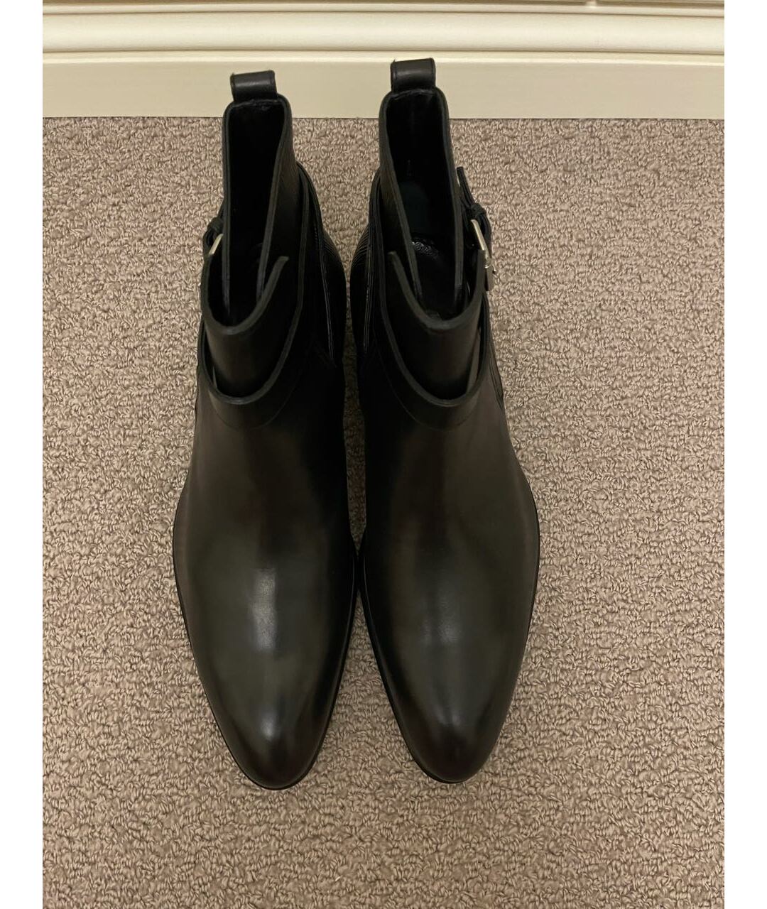 LOUIS VUITTON PRE-OWNED Черные кожаные высокие ботинки, фото 6