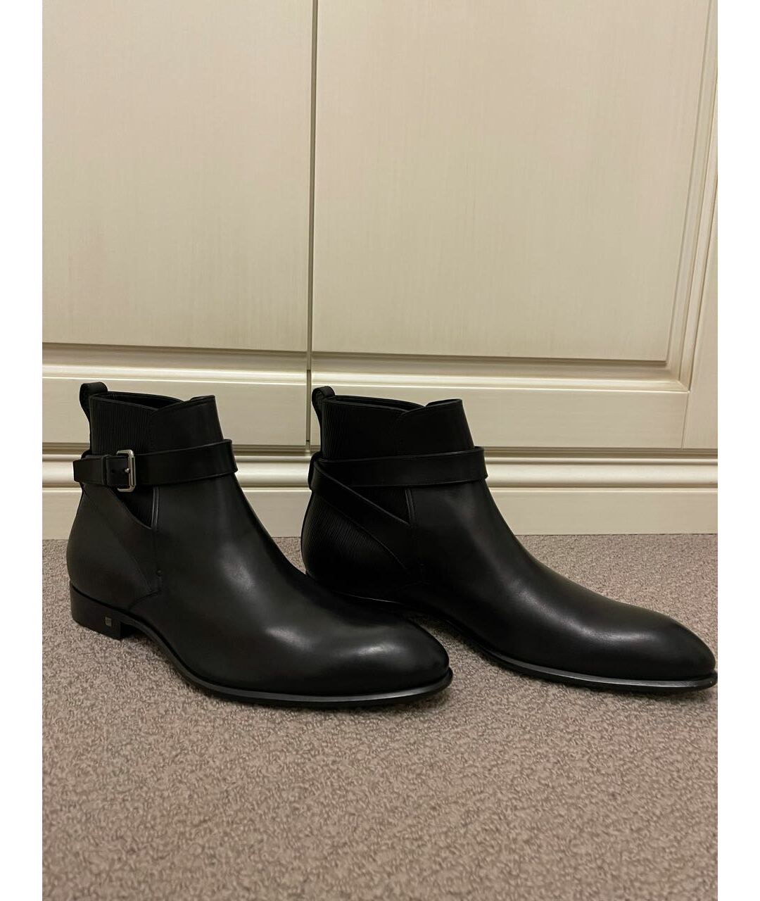 LOUIS VUITTON PRE-OWNED Черные кожаные высокие ботинки, фото 2
