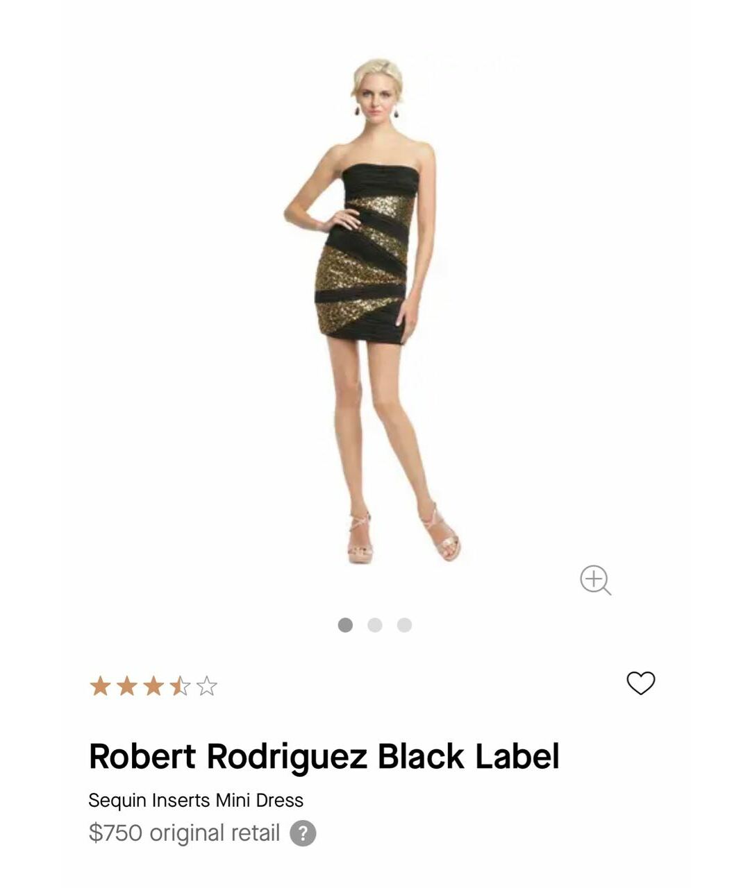 ROBERT RODRIGUEZ Черное шелковое коктейльное платье, фото 4