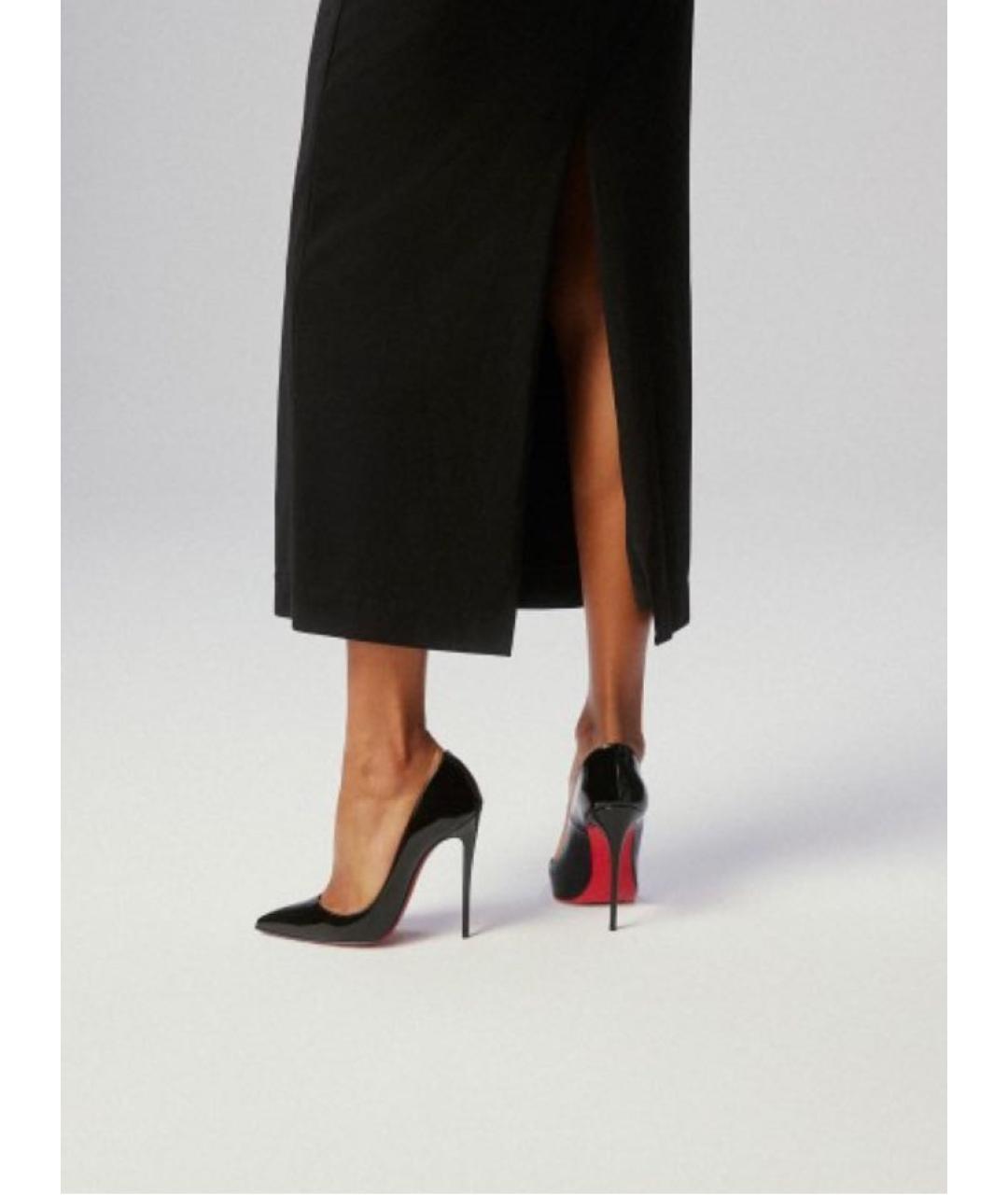 CHRISTIAN LOUBOUTIN Черные кожаные туфли, фото 4