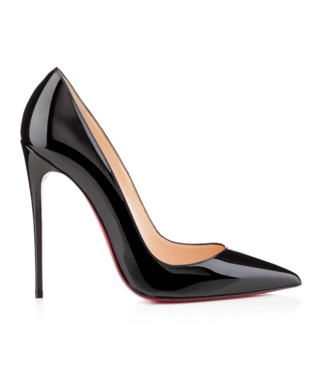 CHRISTIAN LOUBOUTIN Черные кожаные туфли, фото 5