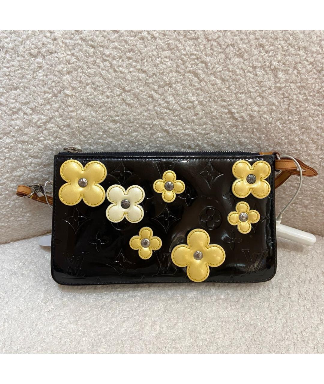 LOUIS VUITTON Черная сумка через плечо из лакированной кожи, фото 2
