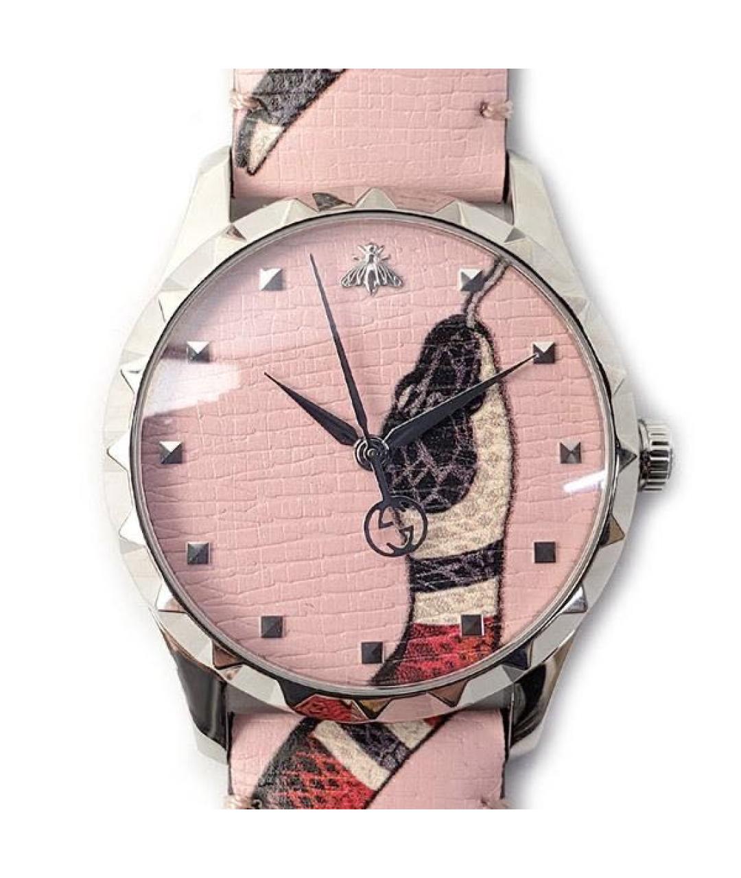 GUCCI Коралловые стальные часы, фото 2