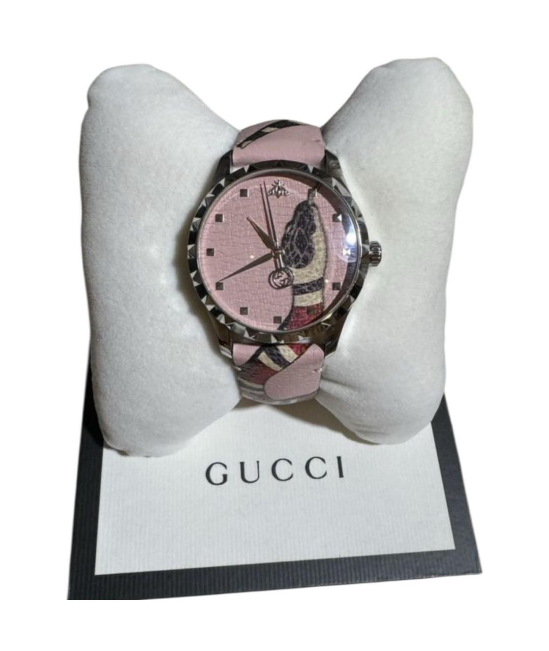 GUCCI Коралловые стальные часы, фото 3