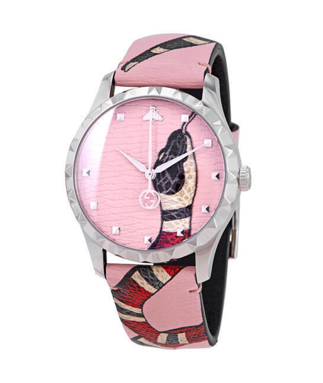 GUCCI Коралловые стальные часы, фото 1