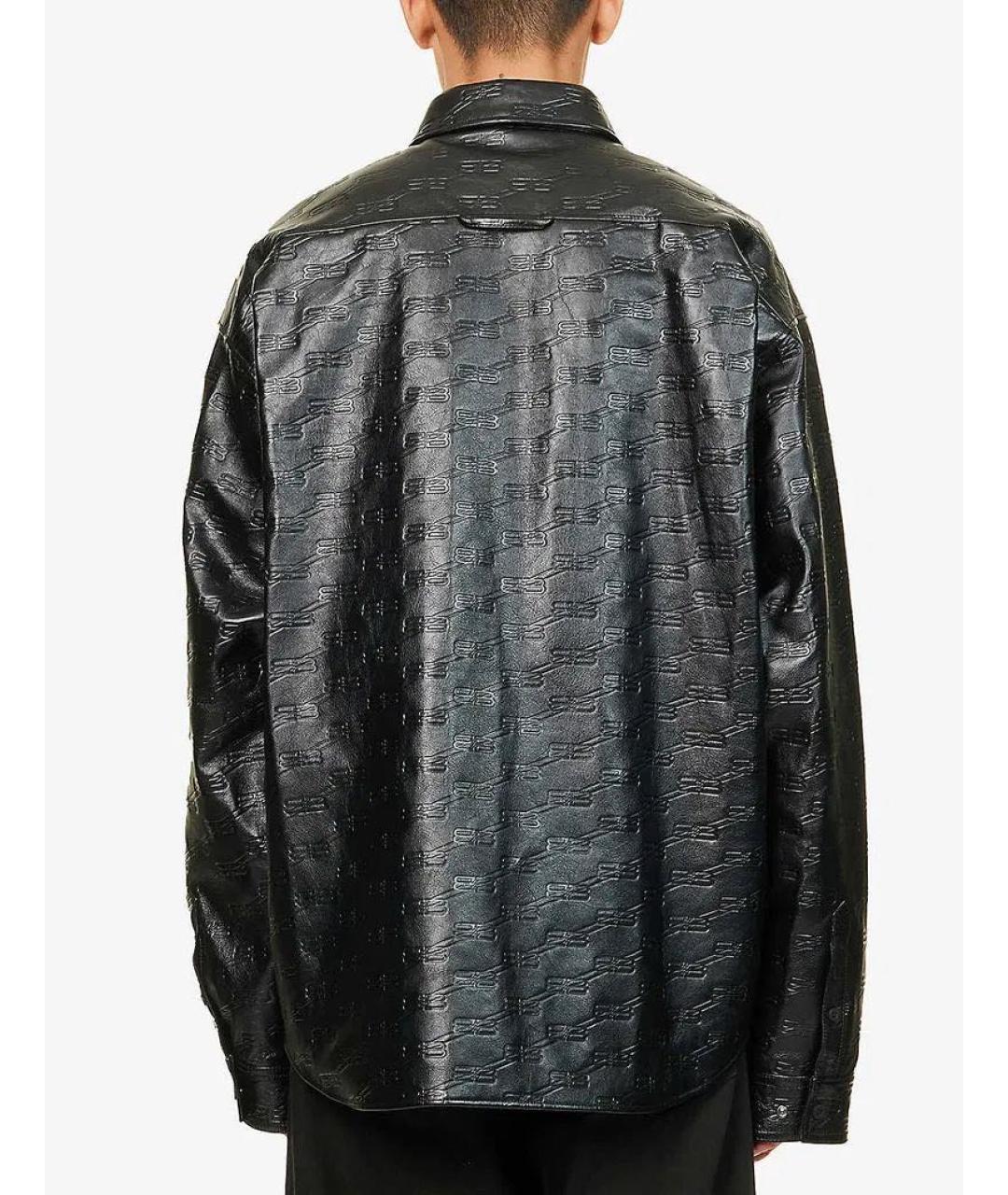BALENCIAGA Черная кожаная куртка, фото 3