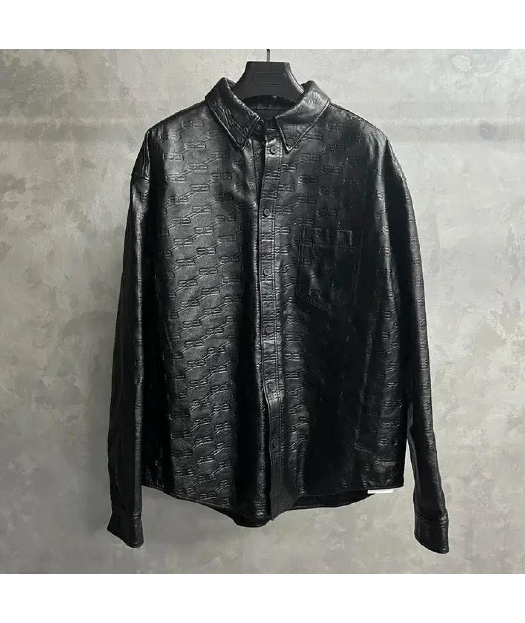 BALENCIAGA Черная кожаная куртка, фото 8