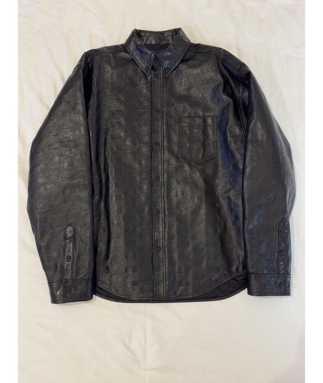 BALENCIAGA Черная кожаная куртка, фото 4