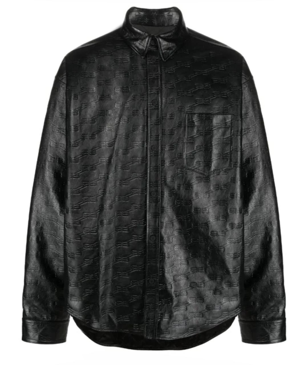 BALENCIAGA Черная кожаная куртка, фото 1