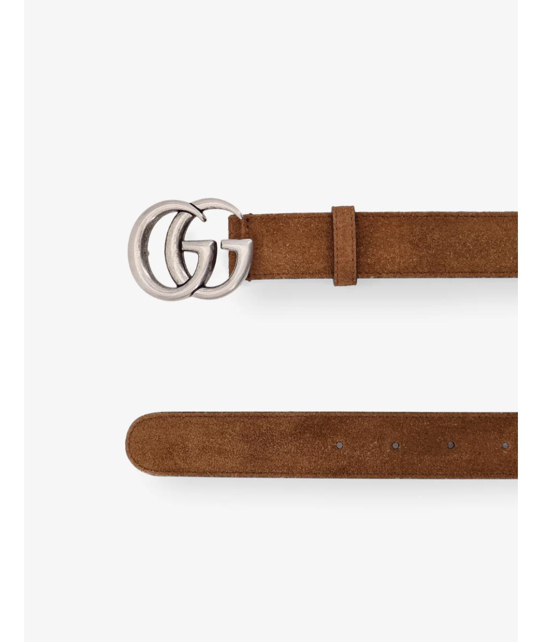 GUCCI Коричневый замшевый ремень, фото 2