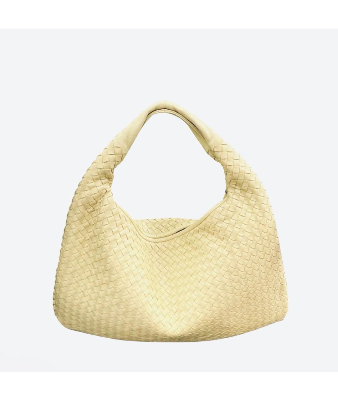 BOTTEGA VENETA Желтая кожаная сумка с короткими ручками, фото 9