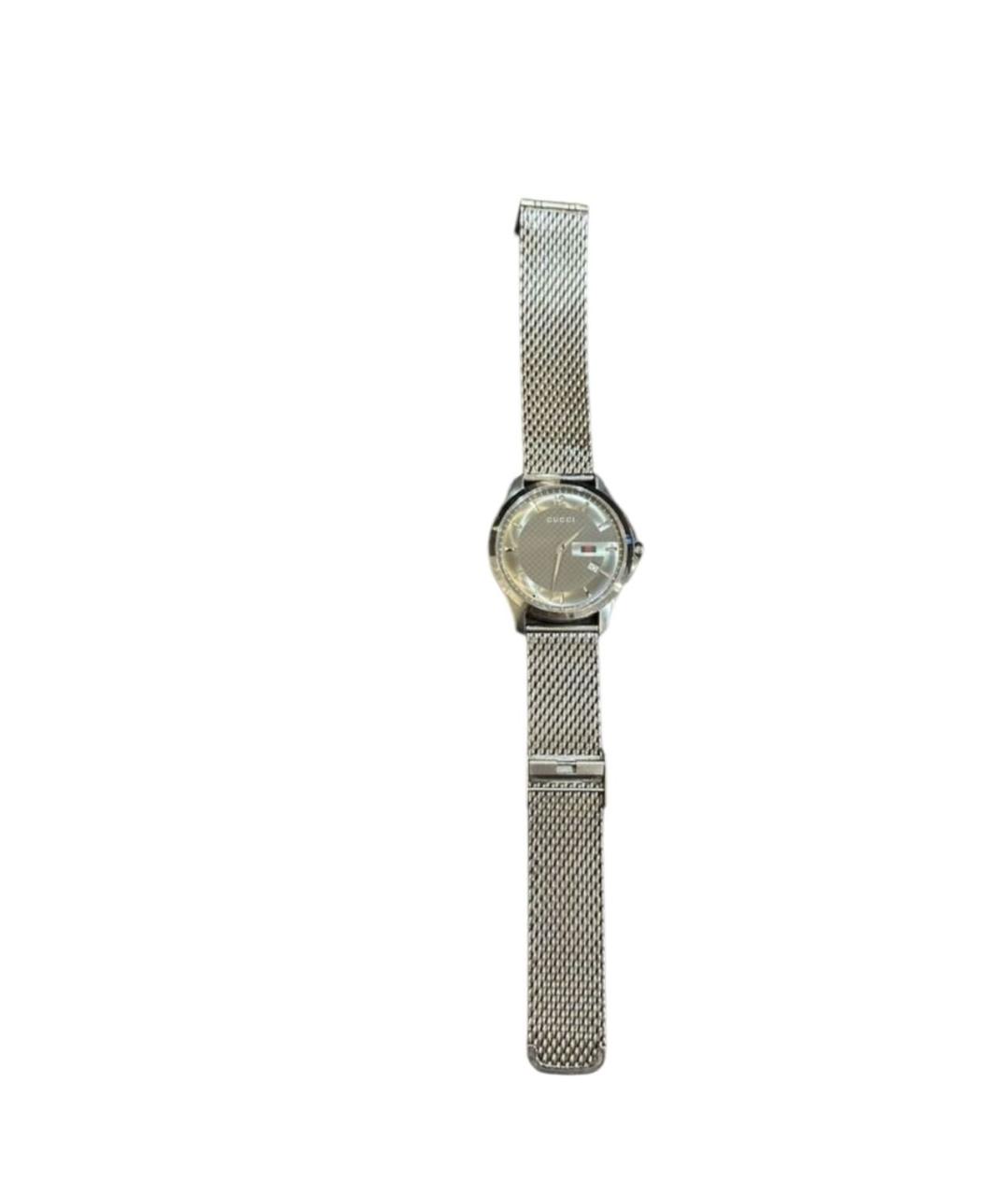 GUCCI Серебряные стальные часы, фото 3