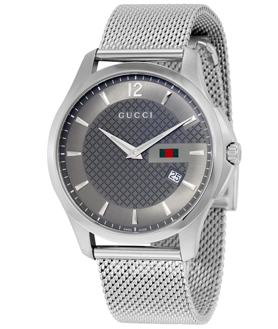 GUCCI Серебряные стальные часы, фото 1
