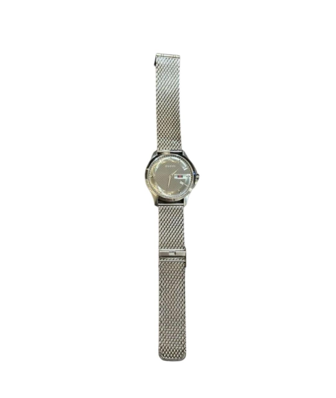 GUCCI Серебряные стальные часы, фото 4