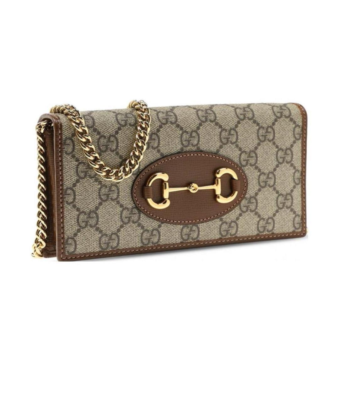 GUCCI Коричневая кожаная сумка через плечо, фото 4