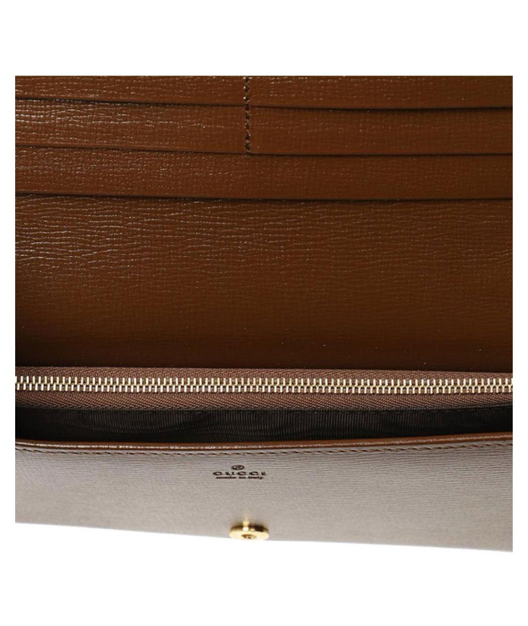 GUCCI Коричневая кожаная сумка через плечо, фото 2