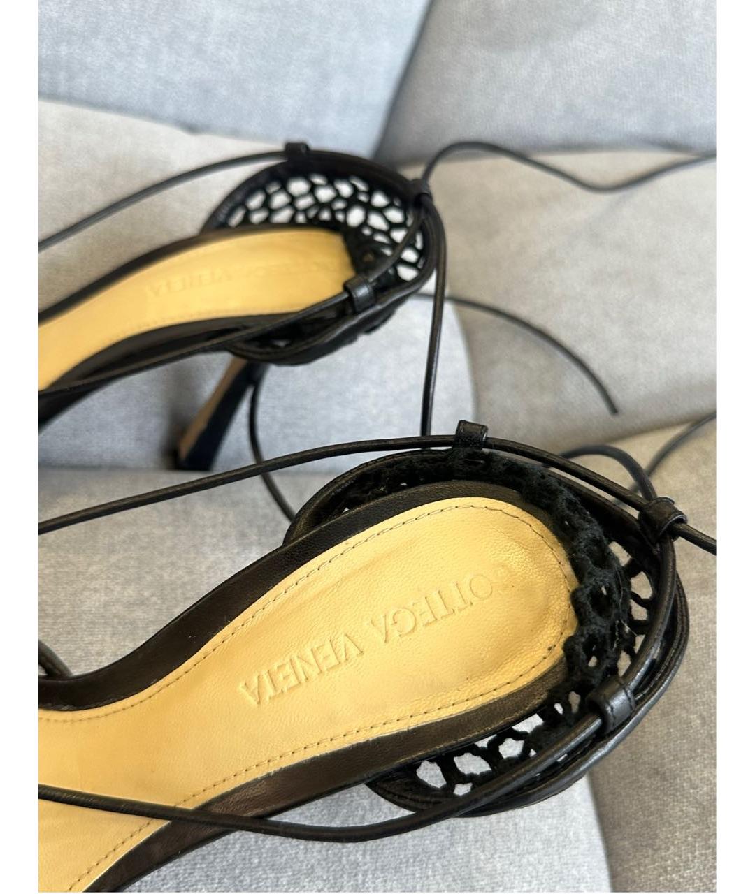 BOTTEGA VENETA Черные босоножки, фото 3
