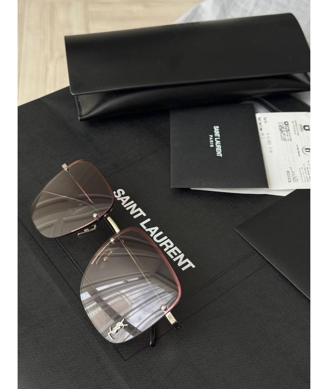 SAINT LAURENT Розовые солнцезащитные очки, фото 2