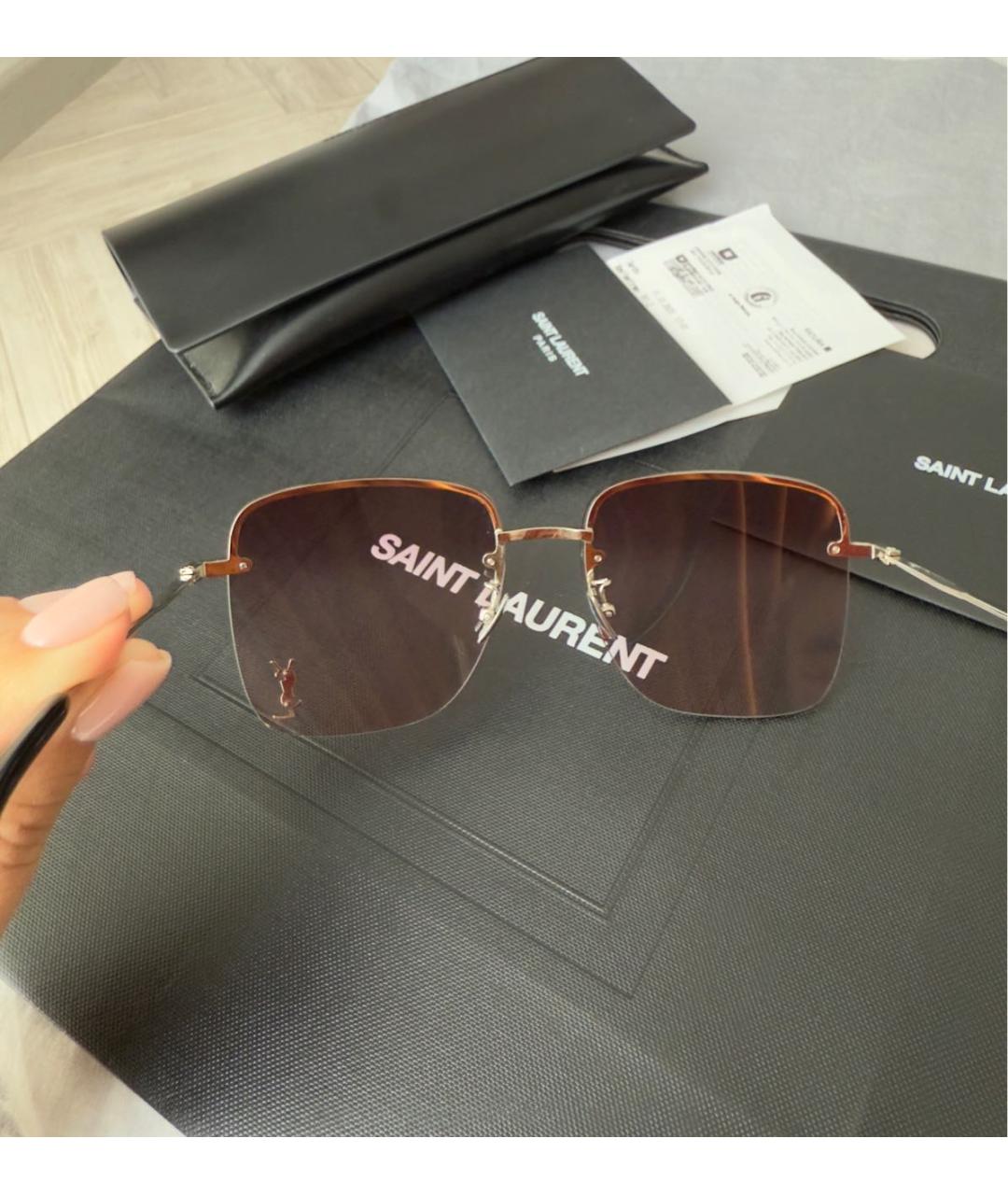 SAINT LAURENT Розовые солнцезащитные очки, фото 6