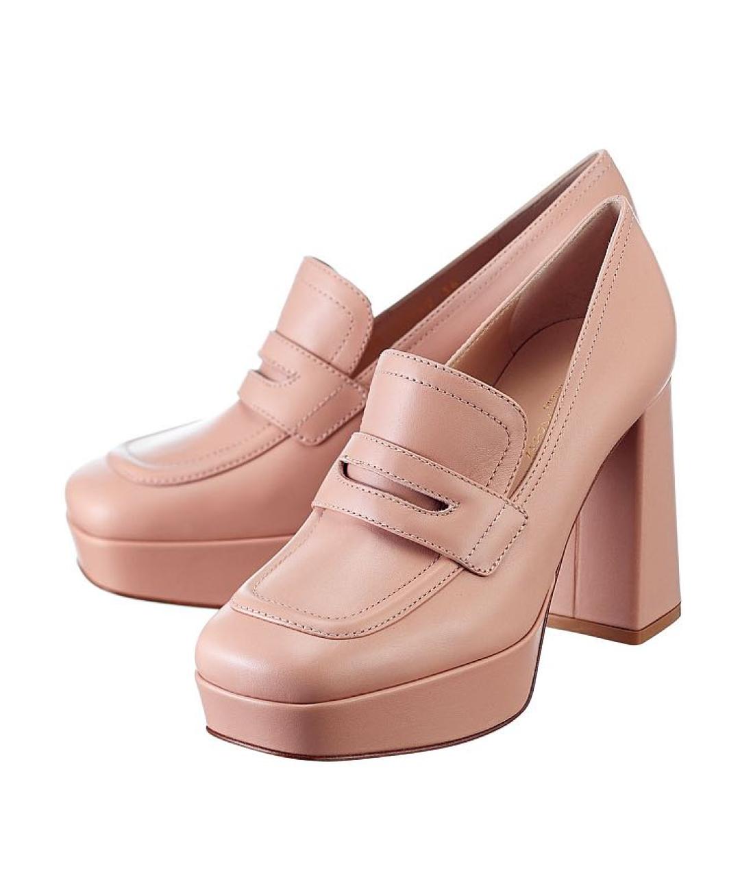 GIANVITO ROSSI Бежевые кожаные туфли, фото 2