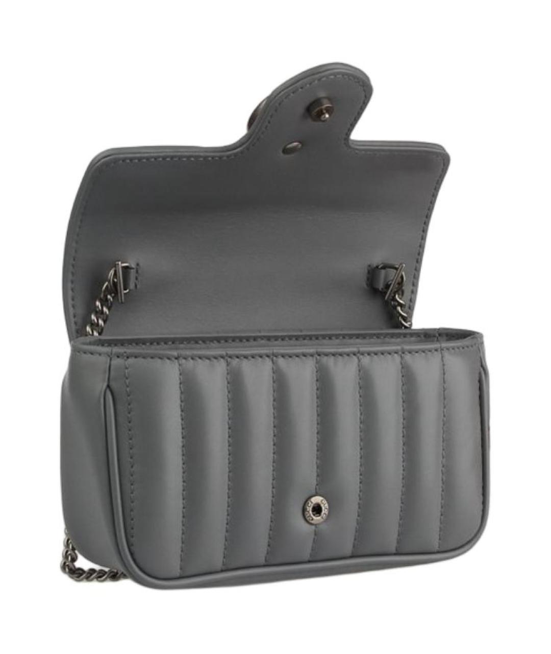 GUCCI Серая кожаная сумка через плечо, фото 2