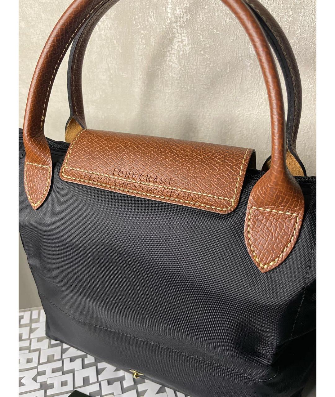 LONGCHAMP Черная сумка тоут, фото 4