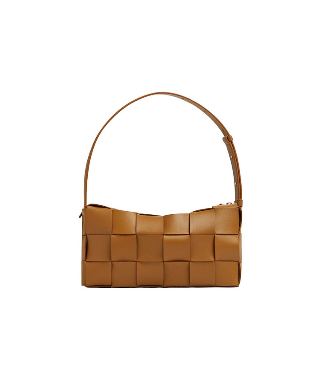 BOTTEGA VENETA Коричневая кожаная сумка через плечо, фото 5
