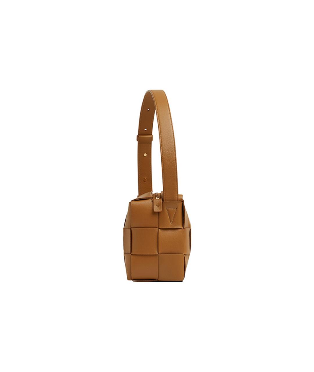 BOTTEGA VENETA Коричневая кожаная сумка через плечо, фото 4