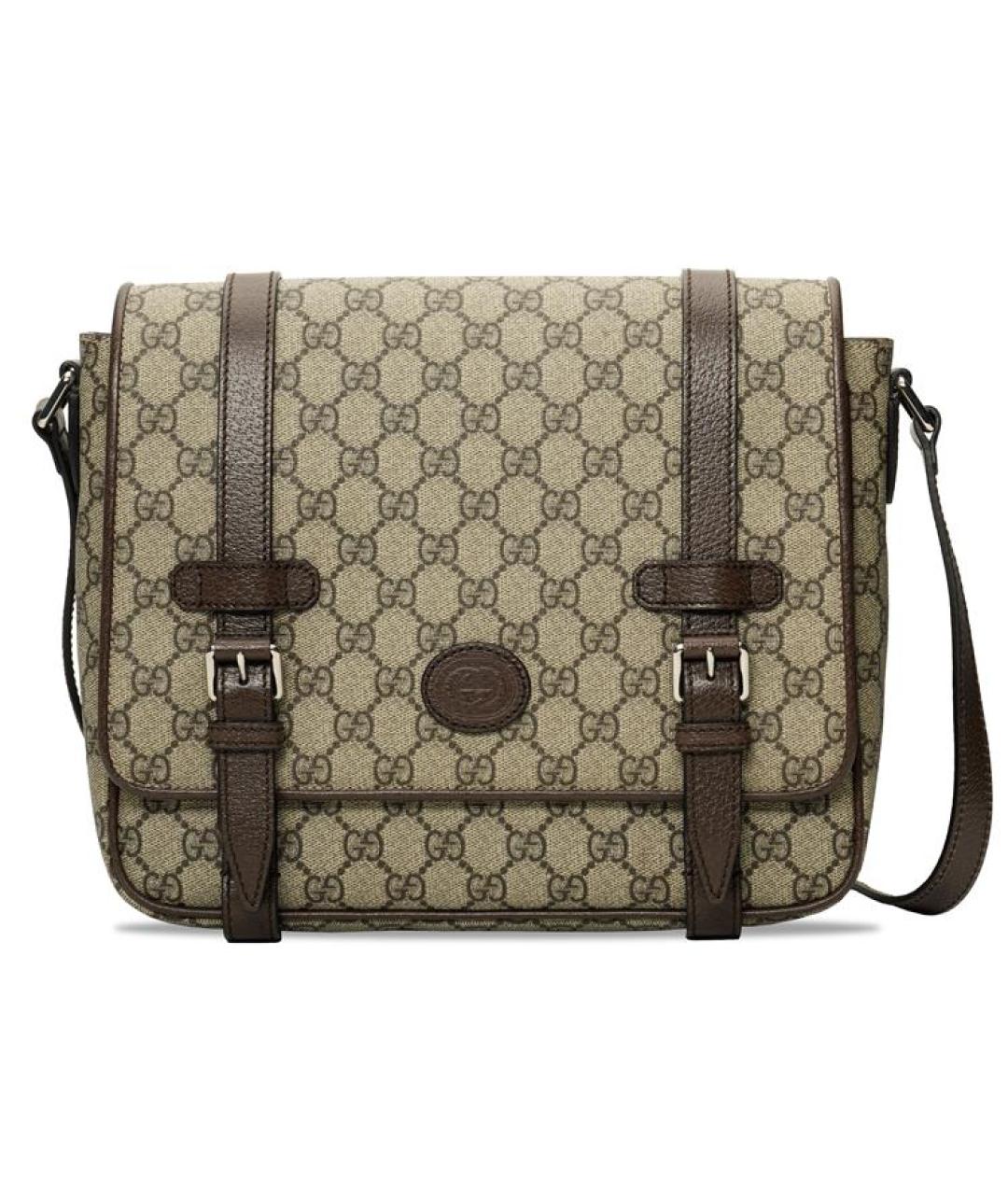 GUCCI Бежевая бархатная сумка через плечо, фото 1