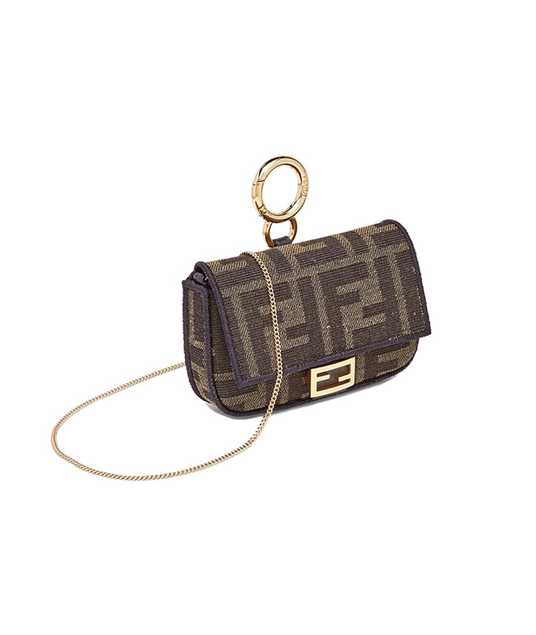 FENDI Коричневая сумка через плечо, фото 4