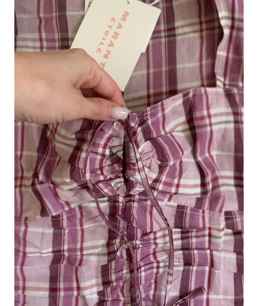 ISABEL MARANT Розовое хлопковое повседневное платье, фото 4