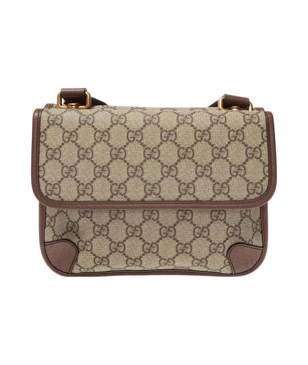 GUCCI Бежевая сумка через плечо из канвы, фото 3