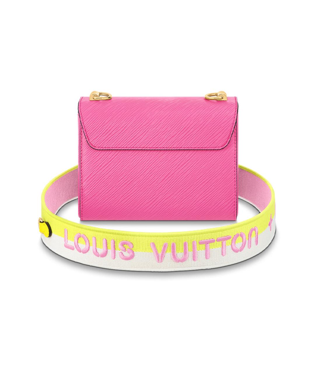 LOUIS VUITTON Розовая кожаная сумка через плечо, фото 4