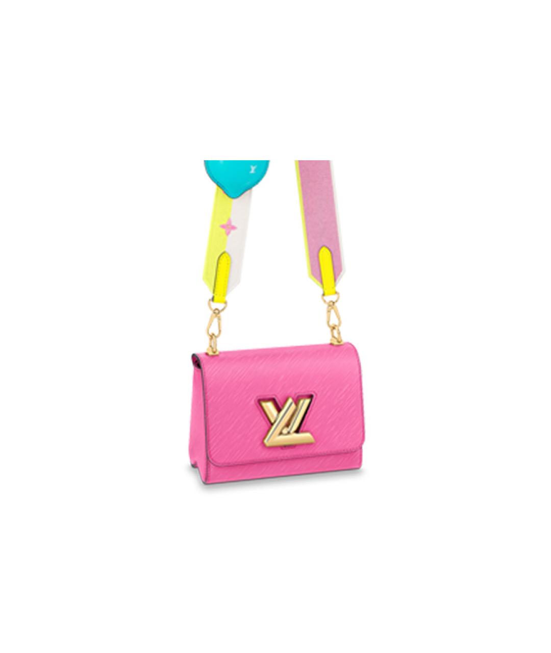 LOUIS VUITTON Розовая кожаная сумка через плечо, фото 3