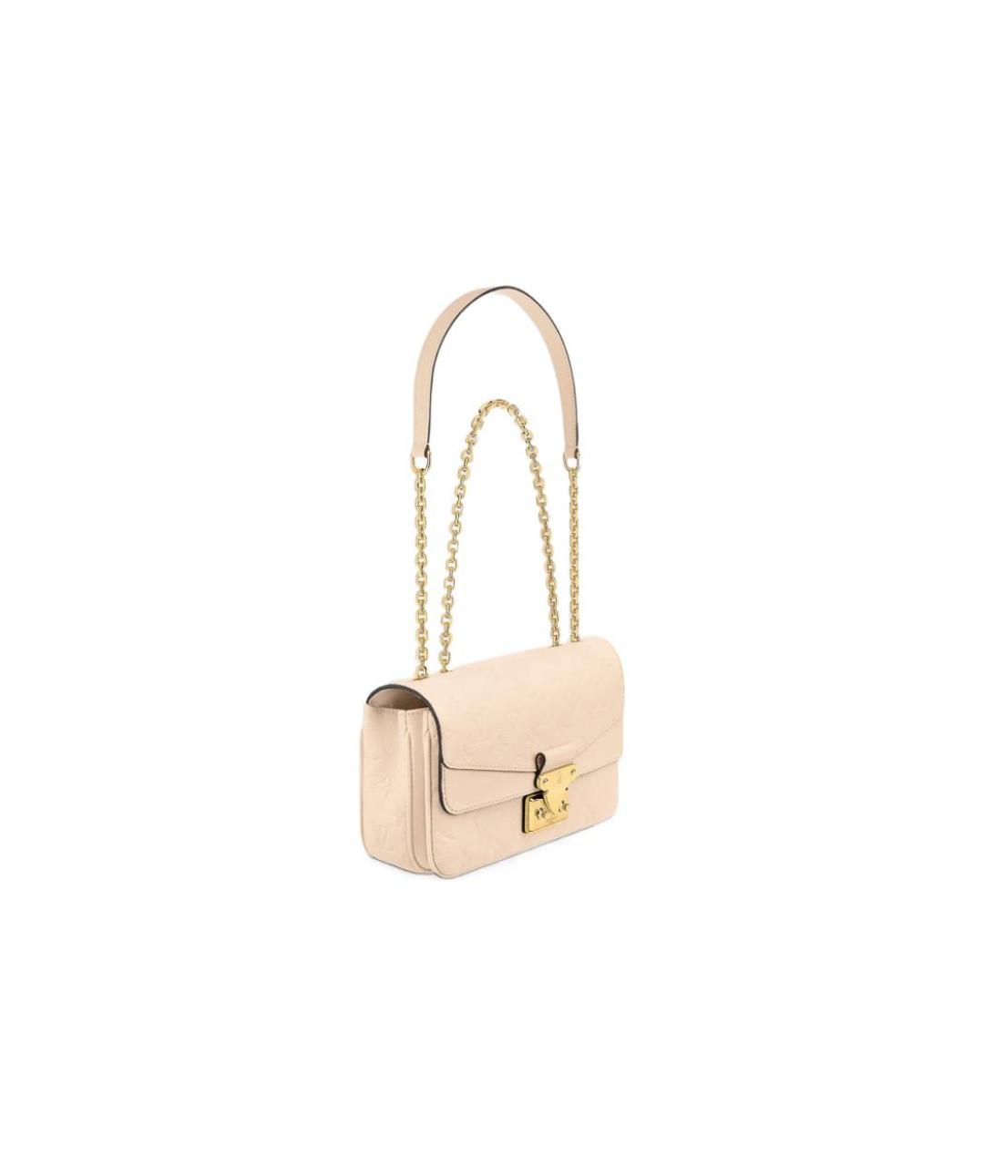 LOUIS VUITTON Бежевая кожаная сумка через плечо, фото 2