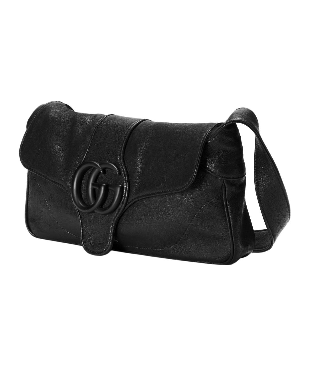 GUCCI Черная кожаная сумка через плечо, фото 2
