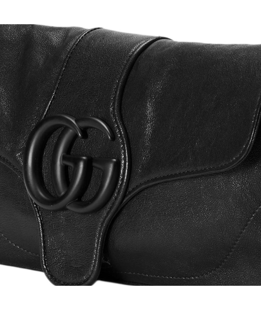 GUCCI Черная кожаная сумка через плечо, фото 8