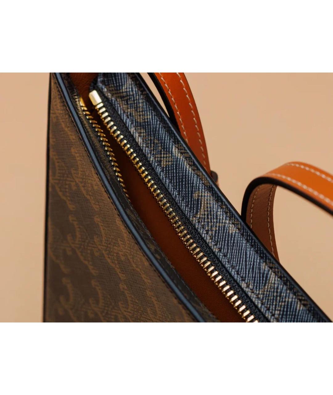 CELINE Коричневая сумка через плечо, фото 2