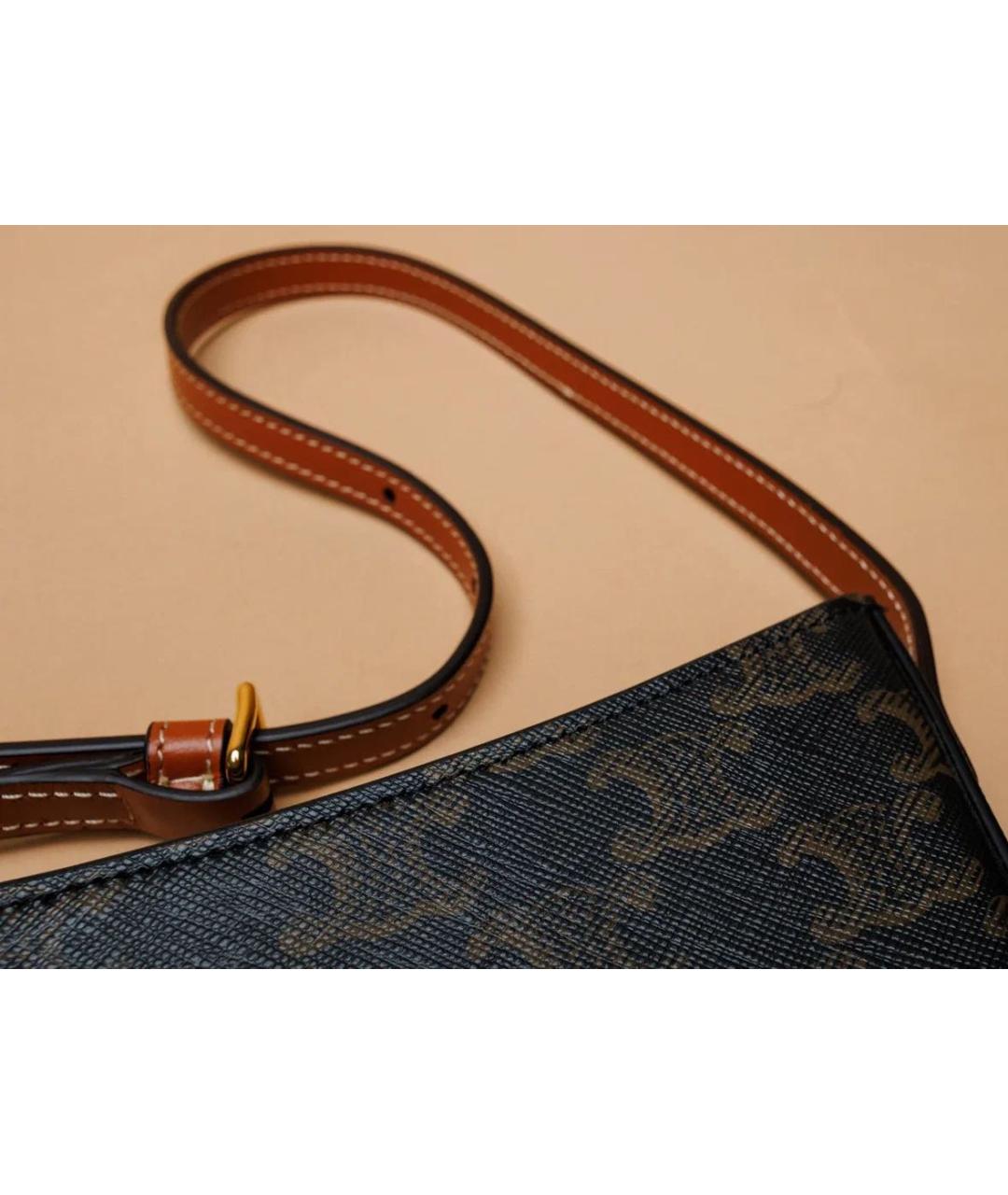 CELINE Коричневая сумка через плечо, фото 4