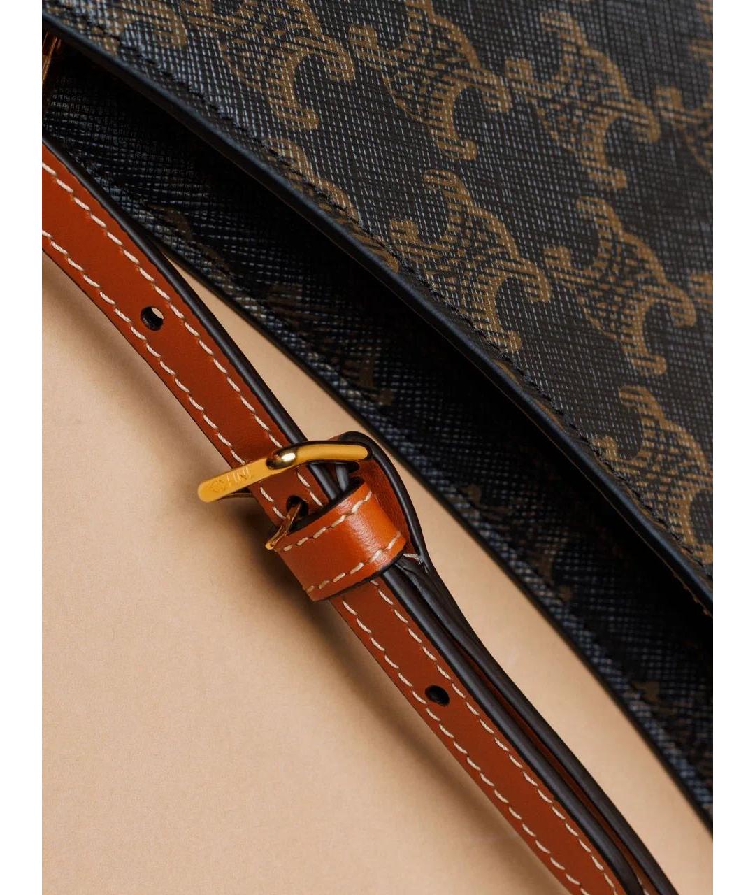 CELINE Коричневая сумка через плечо, фото 6