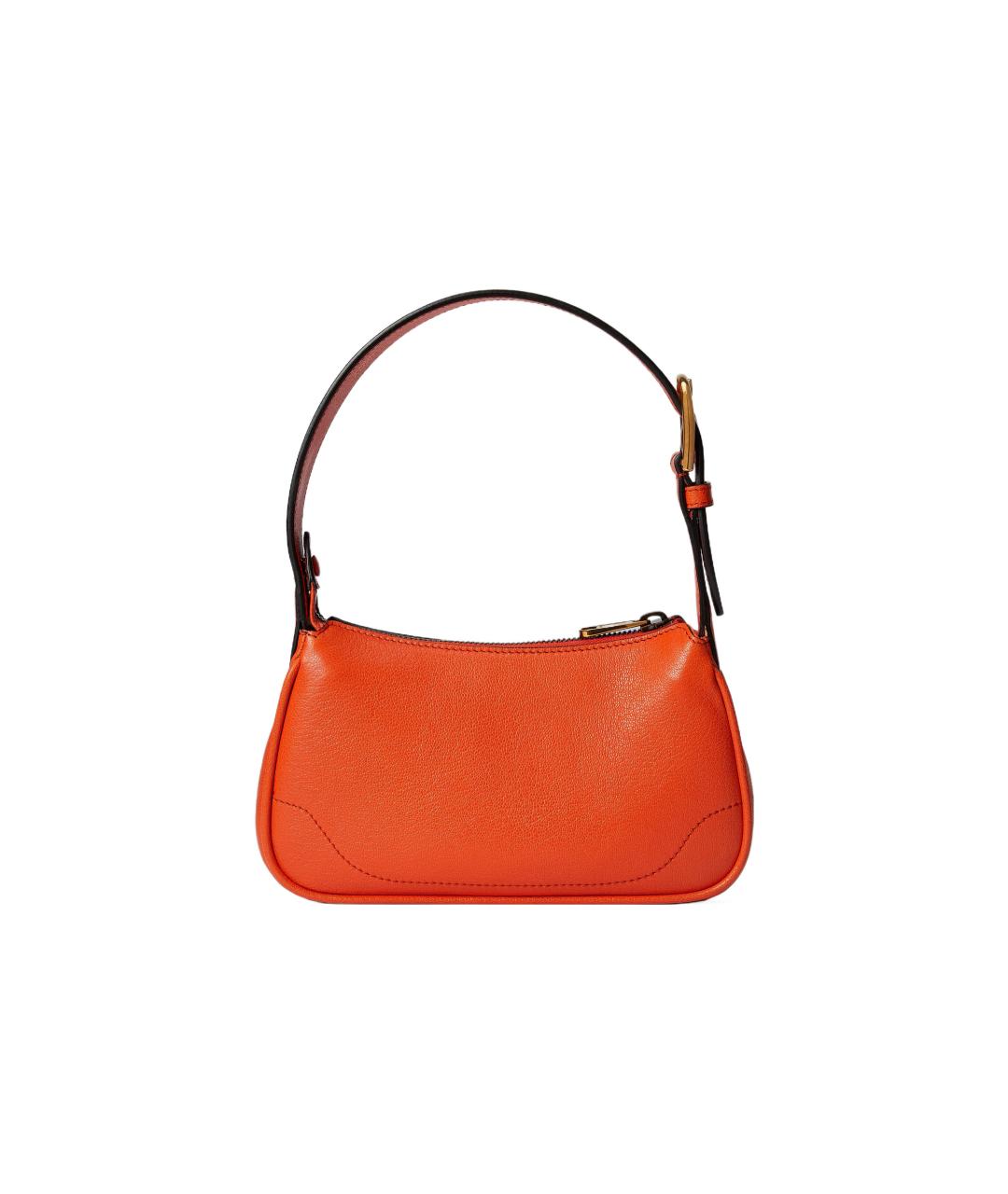GUCCI Оранжевая кожаная сумка через плечо, фото 3