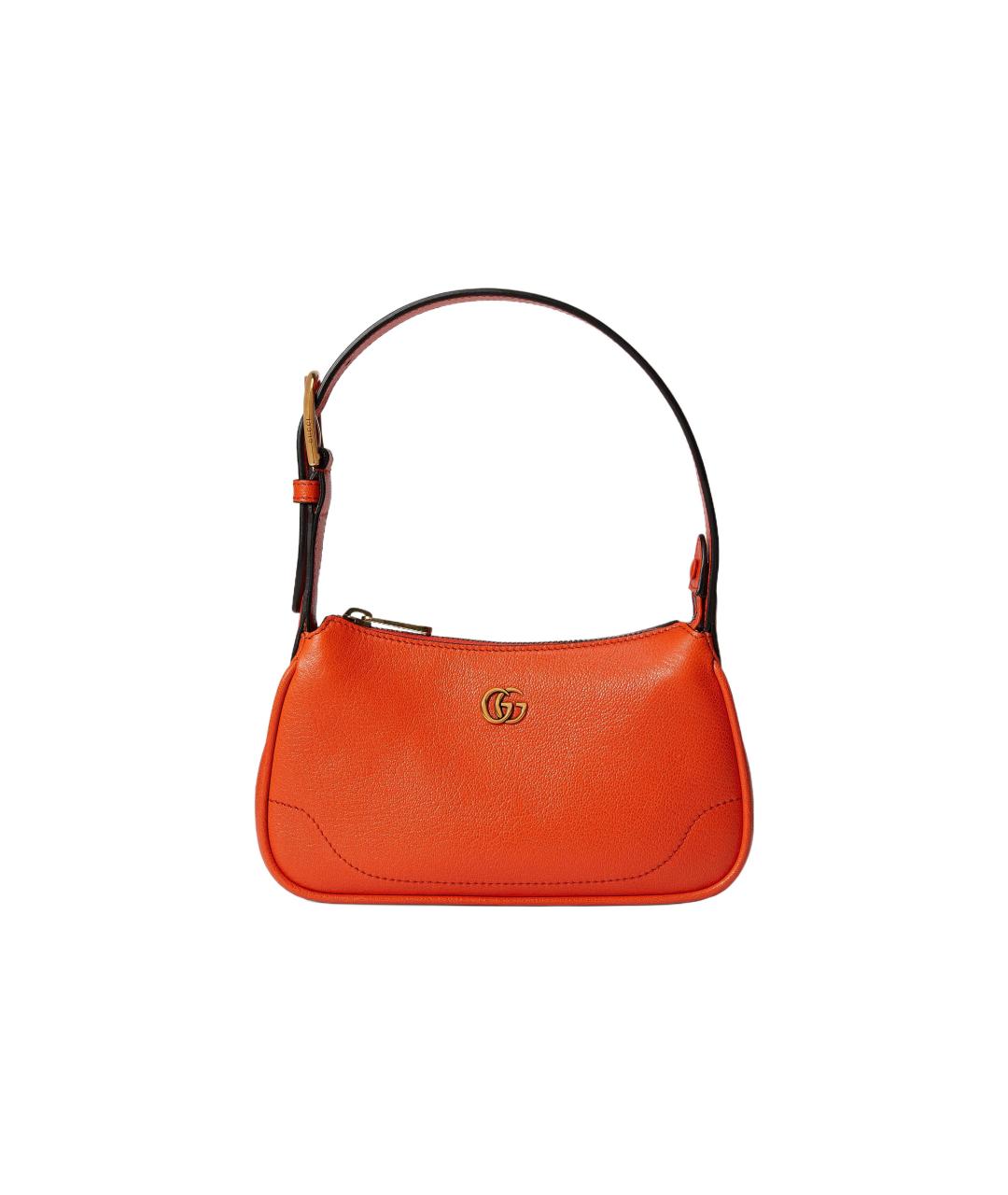 GUCCI Оранжевая кожаная сумка через плечо, фото 1