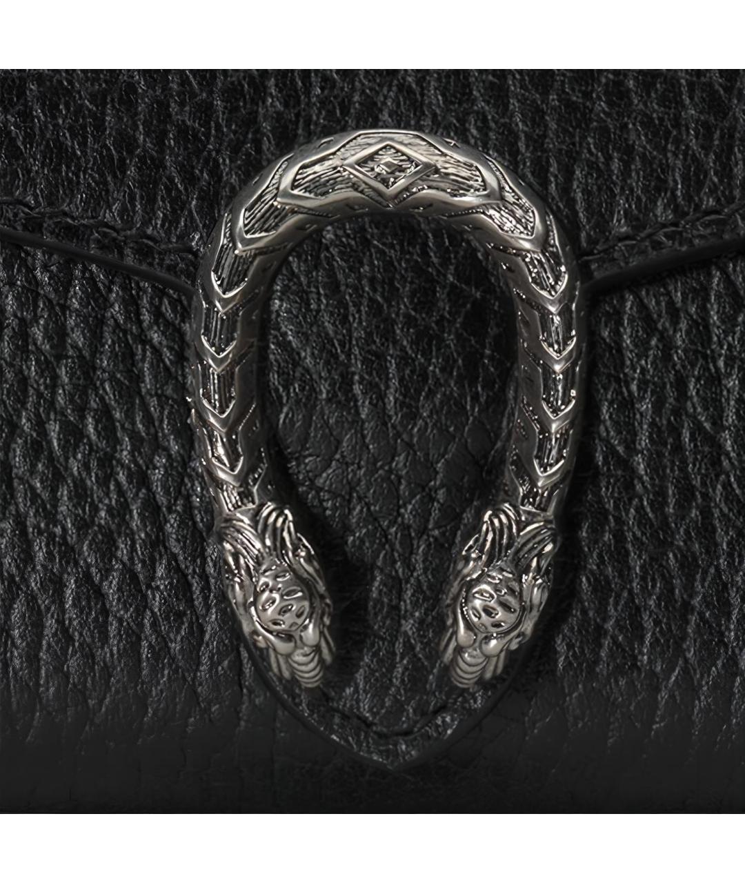 GUCCI Черная кожаная сумка с короткими ручками, фото 5