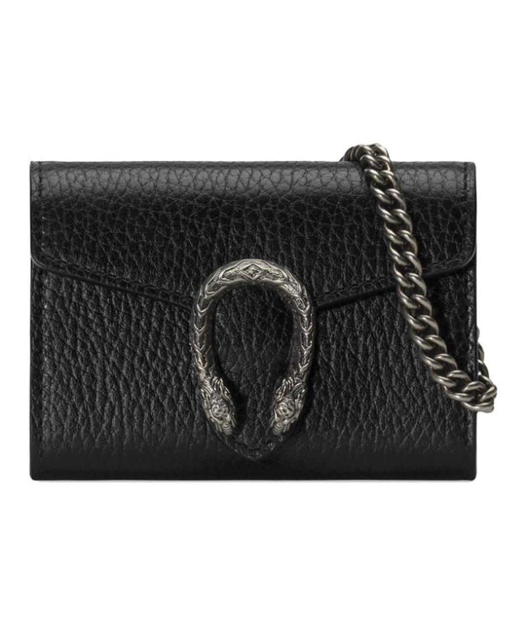 GUCCI Черная кожаная сумка с короткими ручками, фото 1