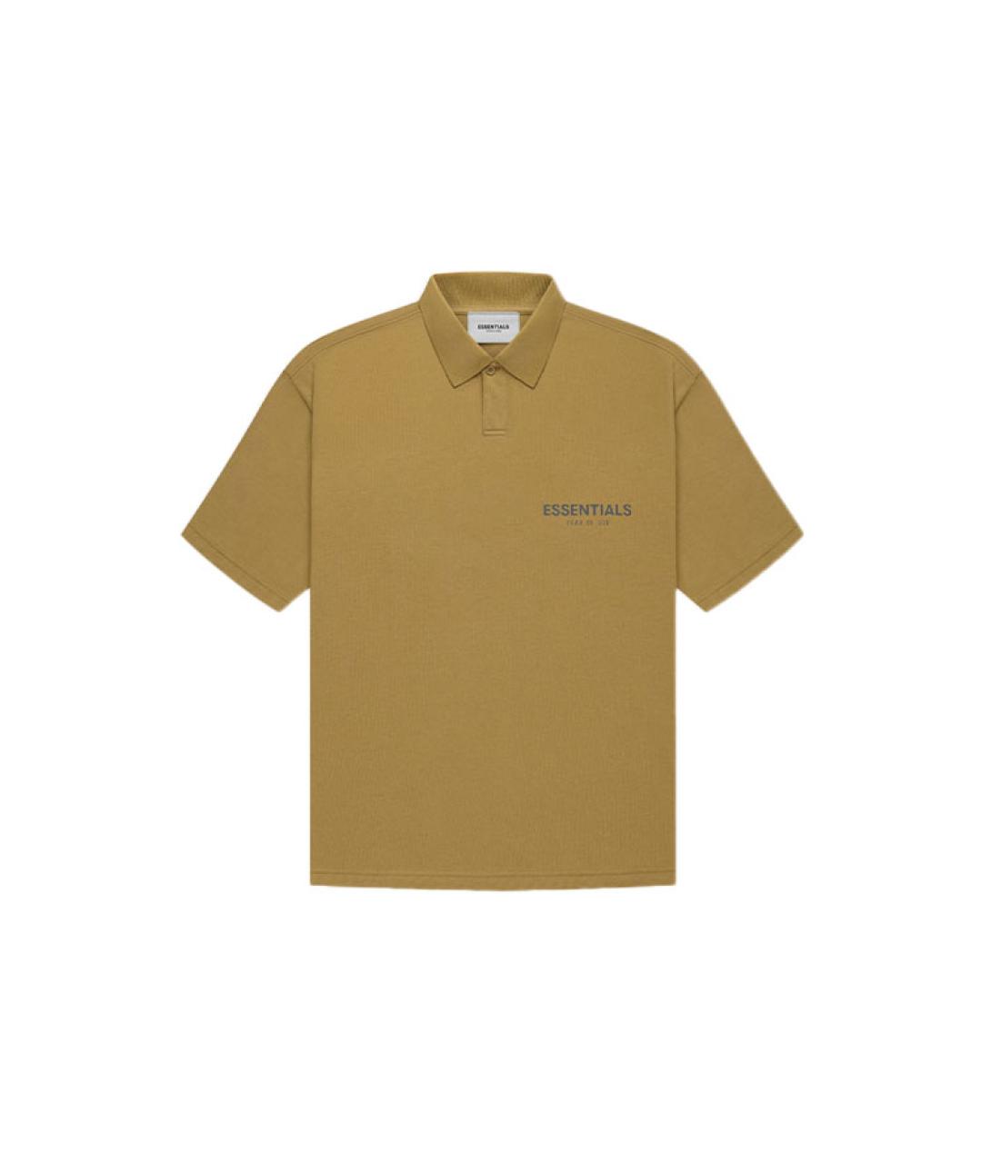 FEAR OF GOD ESSENTIALS Горчичная хлопковая футболка, фото 1