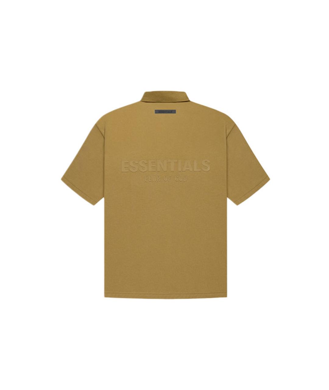 FEAR OF GOD ESSENTIALS Горчичная хлопковая футболка, фото 2
