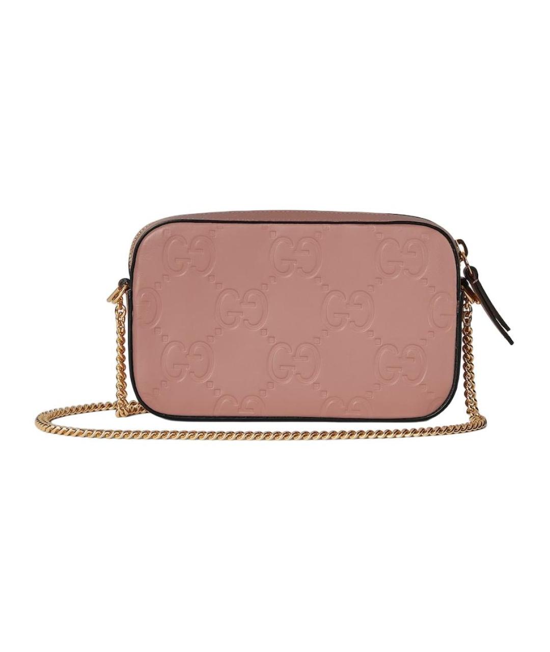 GUCCI Розовая кожаная сумка через плечо, фото 4