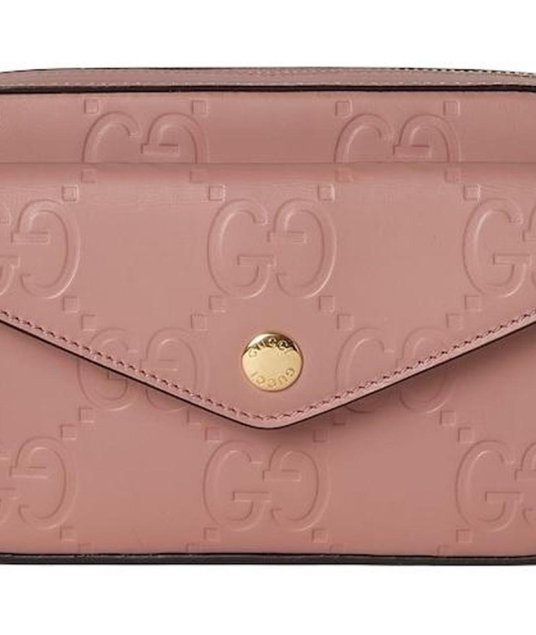 GUCCI Розовая кожаная сумка через плечо, фото 8