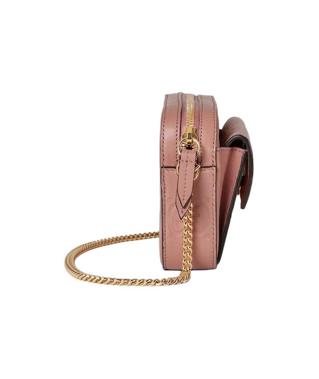 GUCCI Розовая кожаная сумка через плечо, фото 3
