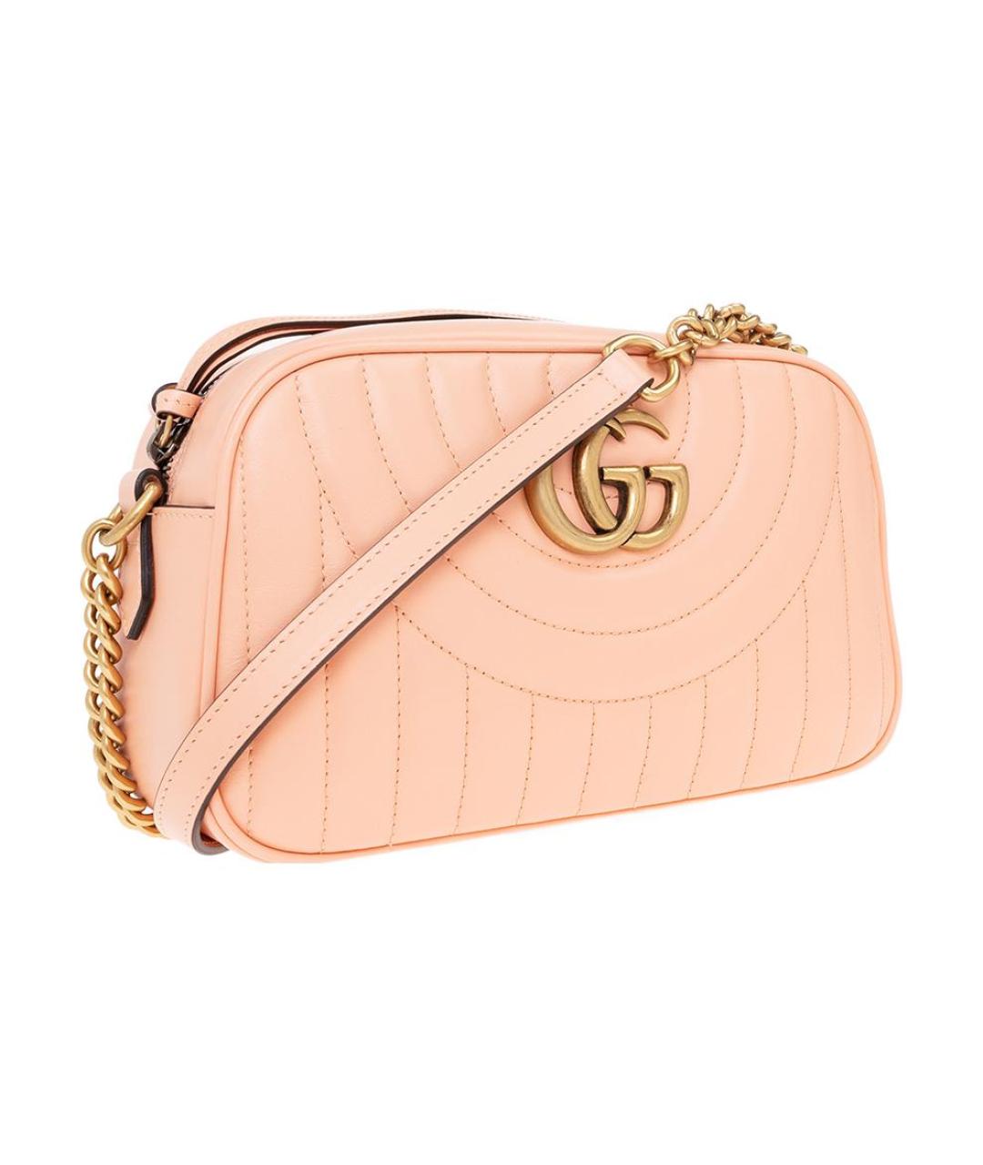 GUCCI Розовая кожаная сумка через плечо, фото 2